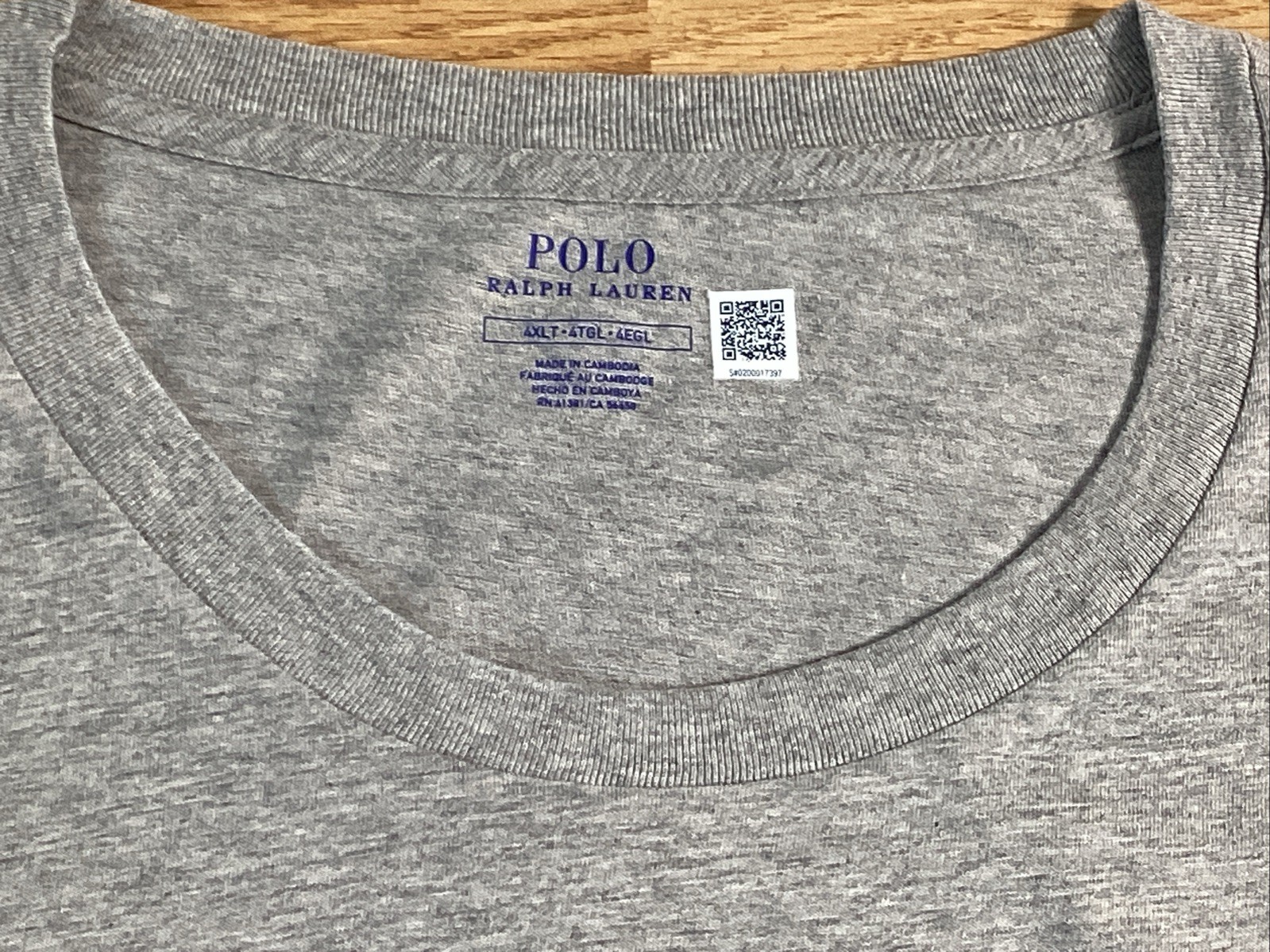 Polo Ralph Lauren Mens Gray 4XLT Cotton Long Sleeve T-shirt Classic Fit gallery