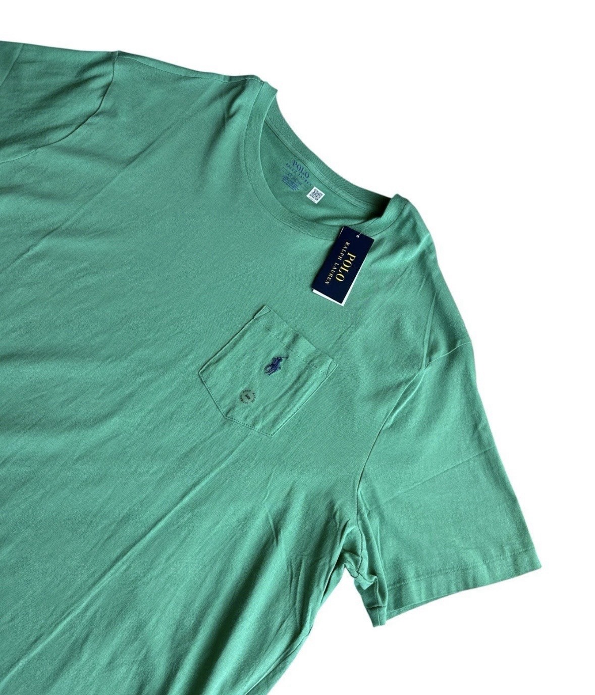 Polo Ralph Lauren Big & Tall Green Crew-Neck Pocket Shirt Men’s Size 3XB gallery