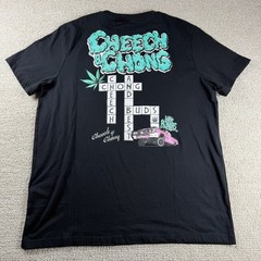 Marvel Cheech and Chong Puffy Embroidered Logo T-shirt Black Men’s Size XXL