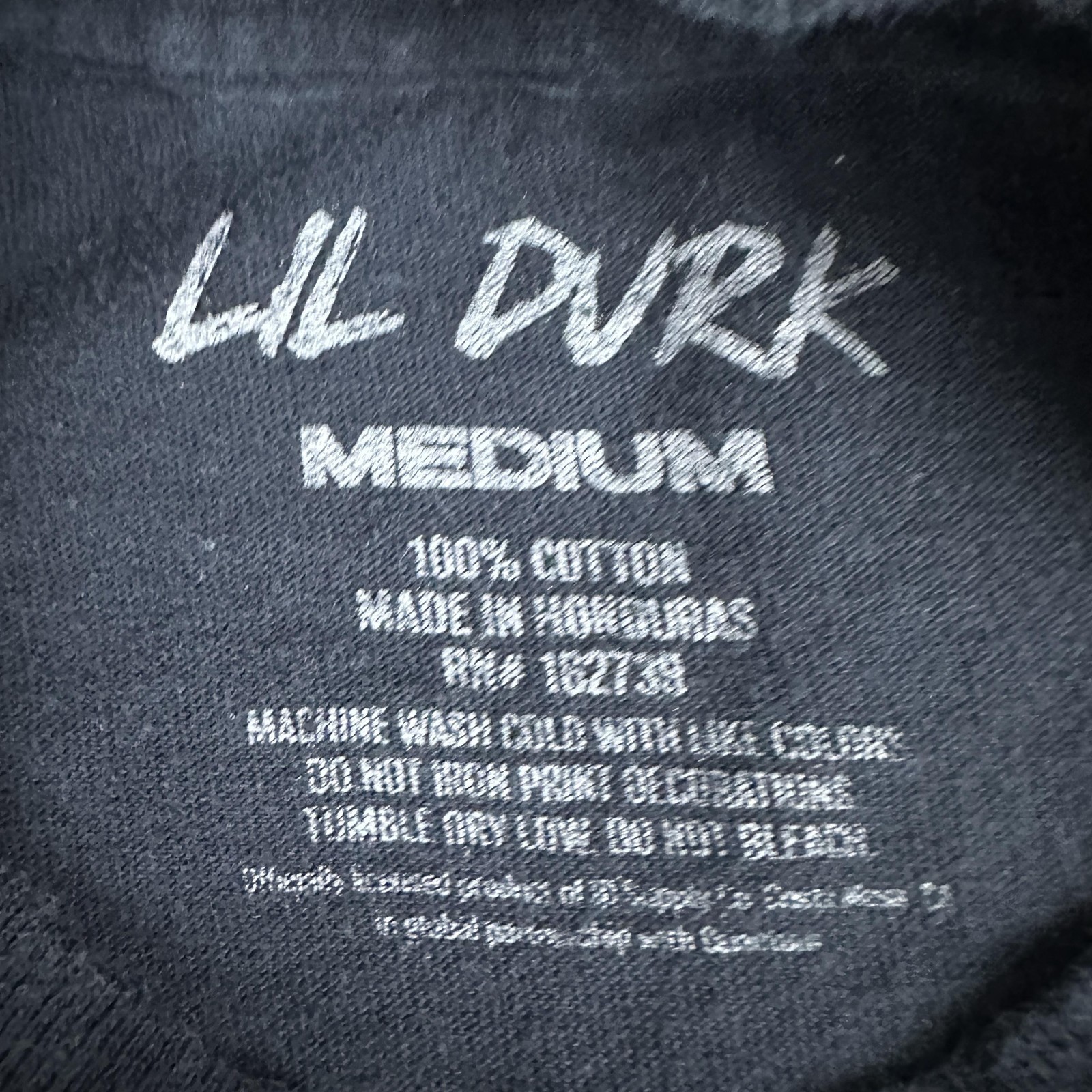 Lil Durk Shirt Mens Medium Black Death Ain't Easy Rap Hip Hop Graphic OTF Tee gallery