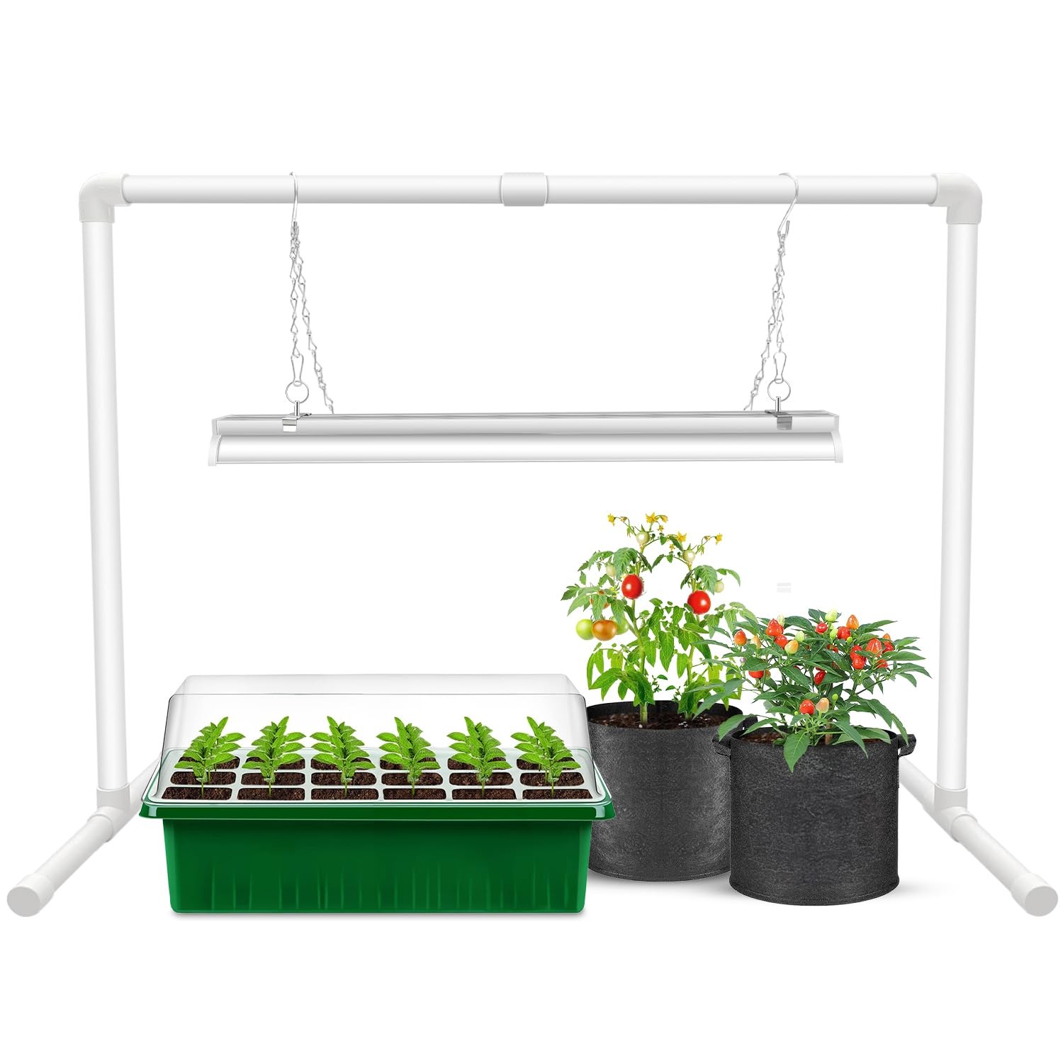 Wolezek Grow Lights for Seed Starting with T5 ON-Off Switch, White