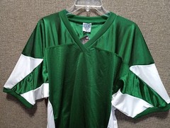 NEW VKM Moisture Wick Green & White Polyester Sports Jersey Shirt Medium
