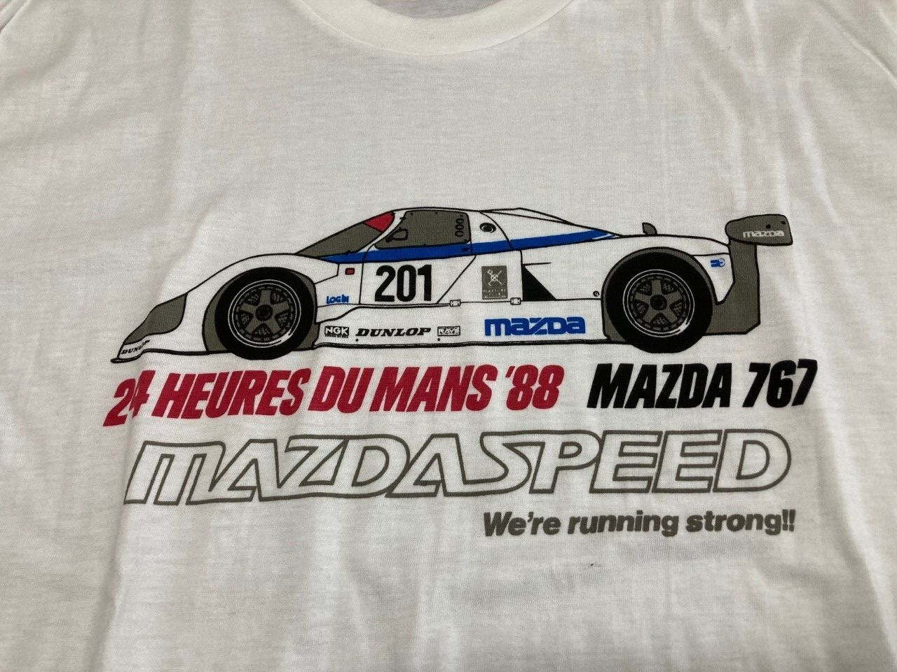 MAZDA 767 MAZDASPEED Le Mans 24 Hours Vintage Tee T Shirt One Size White 1988 gallery