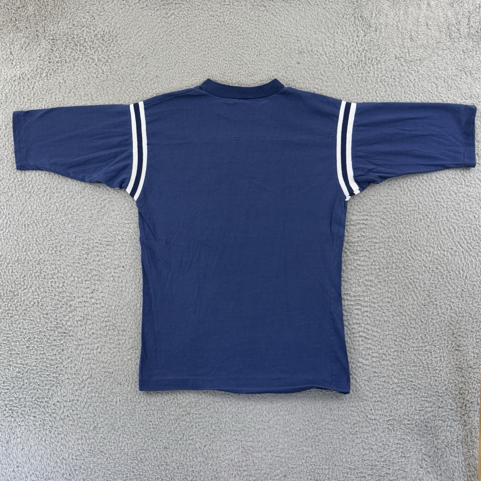 Vintage Notre Dame Shirt Adult Small Blue Quarter Sleeve 80s Sport College USA gallery