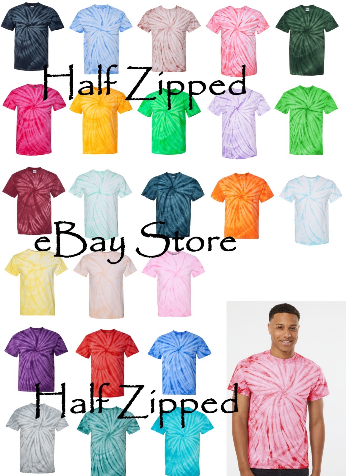 Dyenomite Tie-Dyed Cyclone Pinwheel Short Sleeve T-Shirt 200CY S-3XL Tie Dye gallery