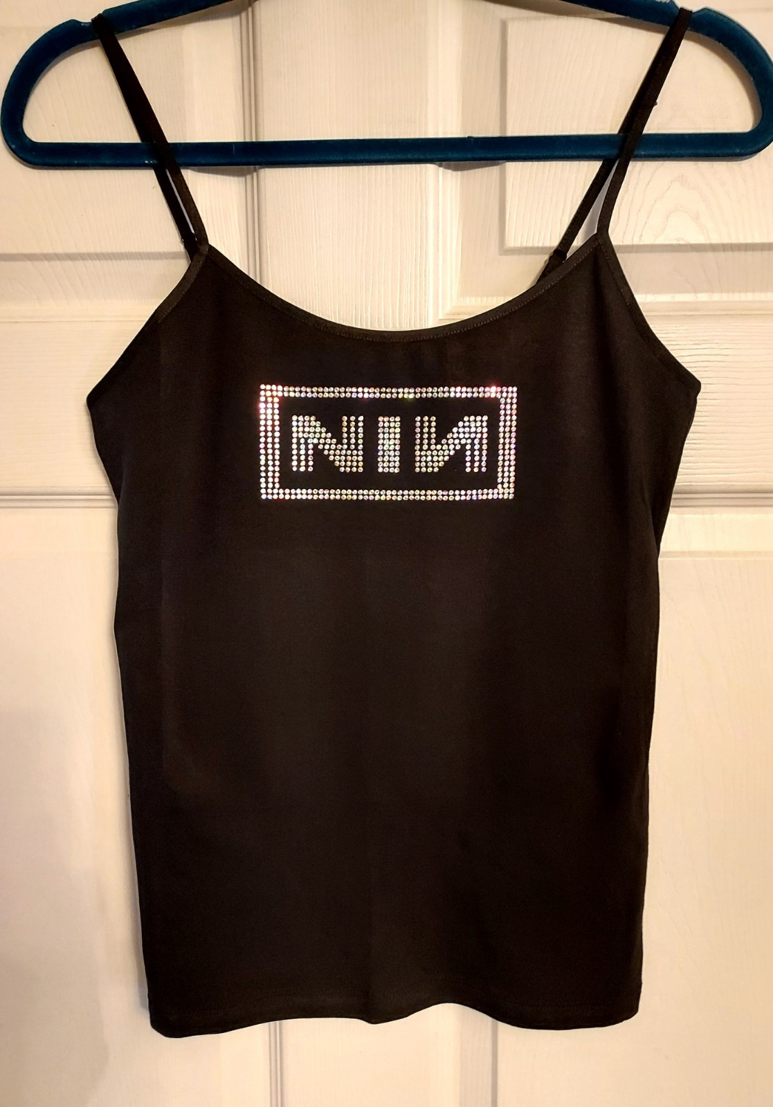 Nine inch nails Tank Top Rhinestones That Change Color. Nin Tank Shirt Any Size gallery