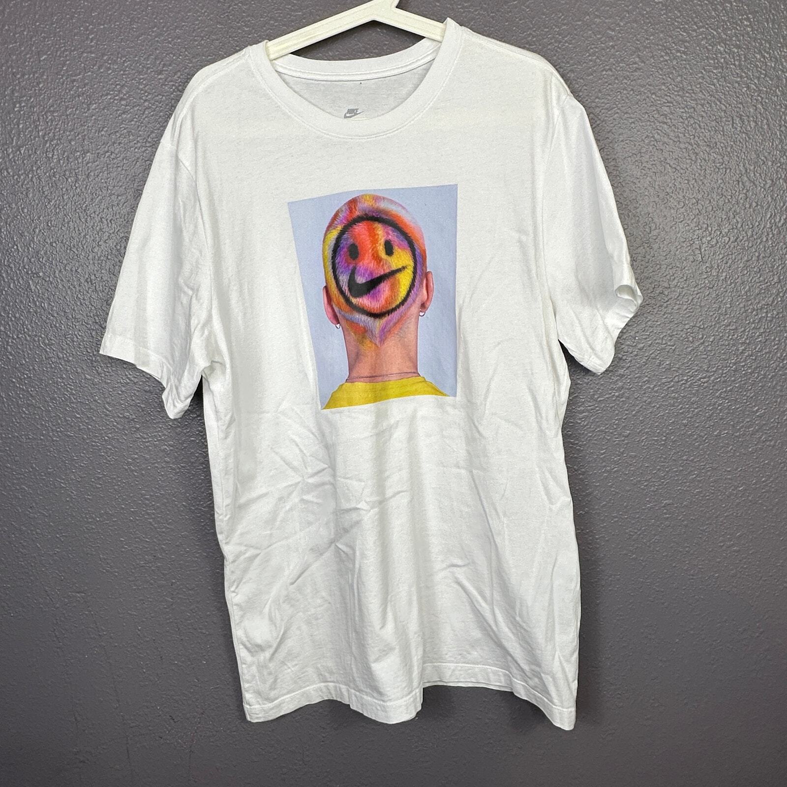 Nike Tie Dye Hair Have A Nice Day J Balvin Smiley Face T-Shirt Men’s Sz L Jordan