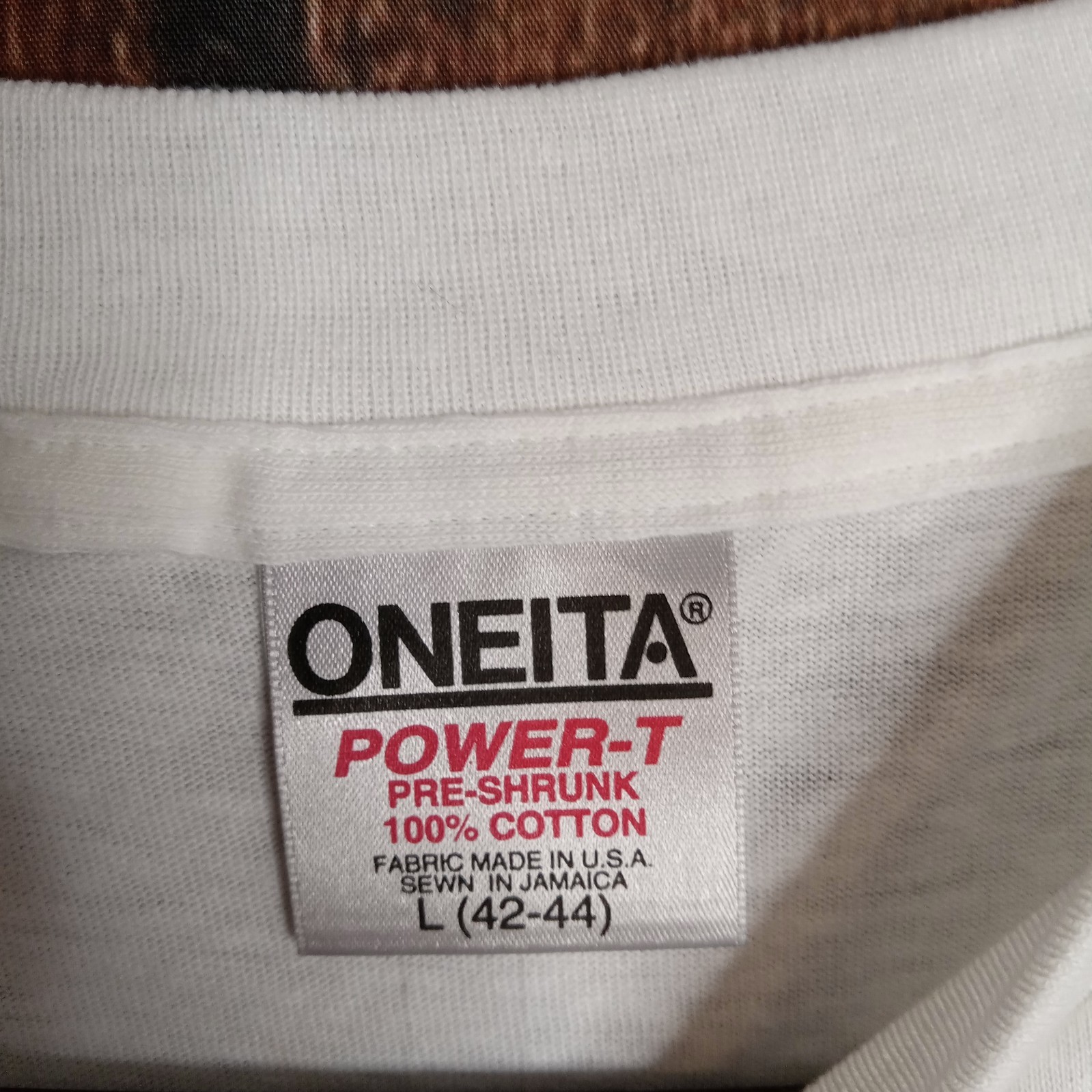 Oneita Power-T Vintage Single Stitch T-Shirt Old Man Golfing Large gallery