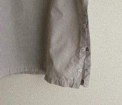 PHIGVEL Stripe Half-Zip Shirt Brown Sample M Size