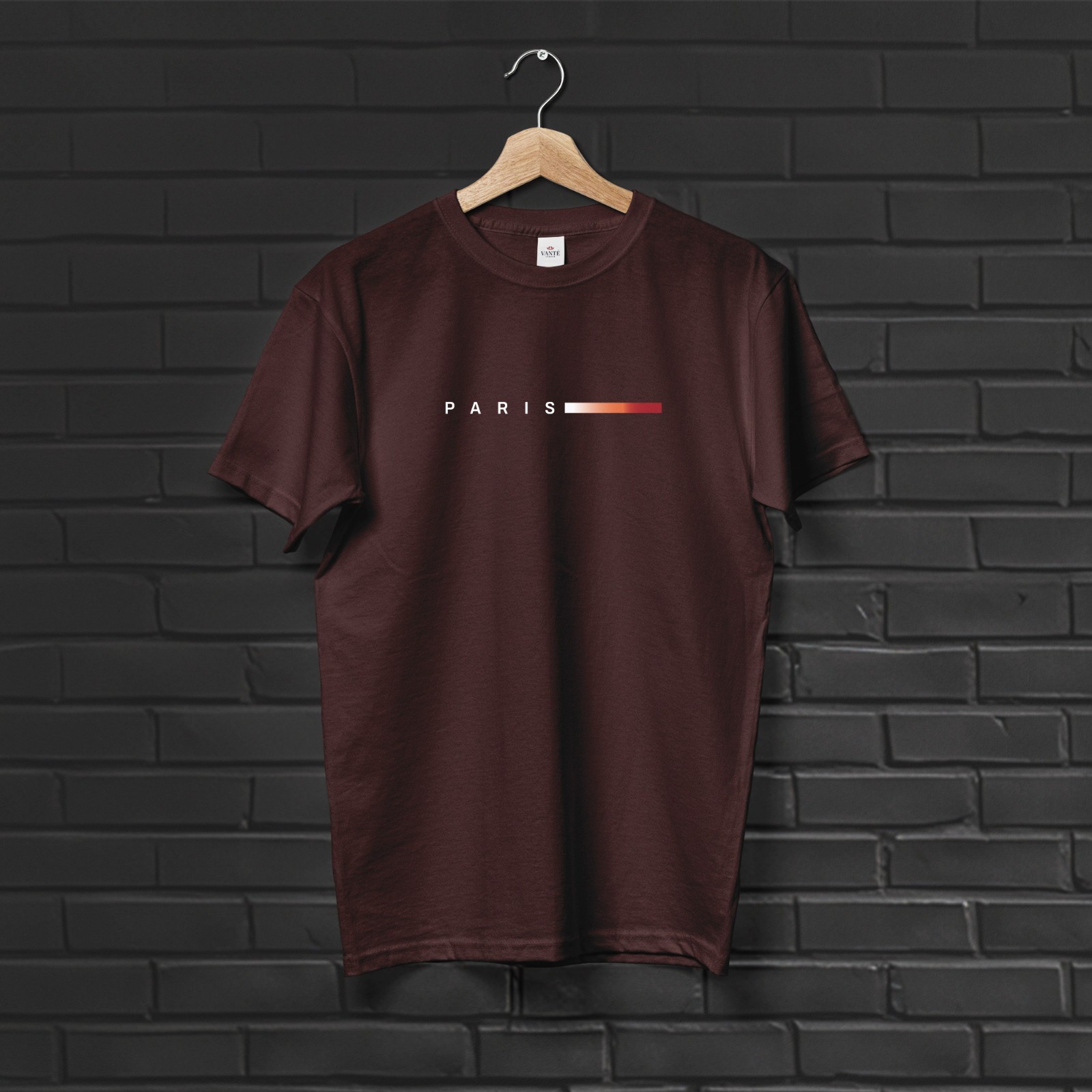 Breathable Round Neck T-Shirt with Paris Print for All Season Casual and Formal gallery