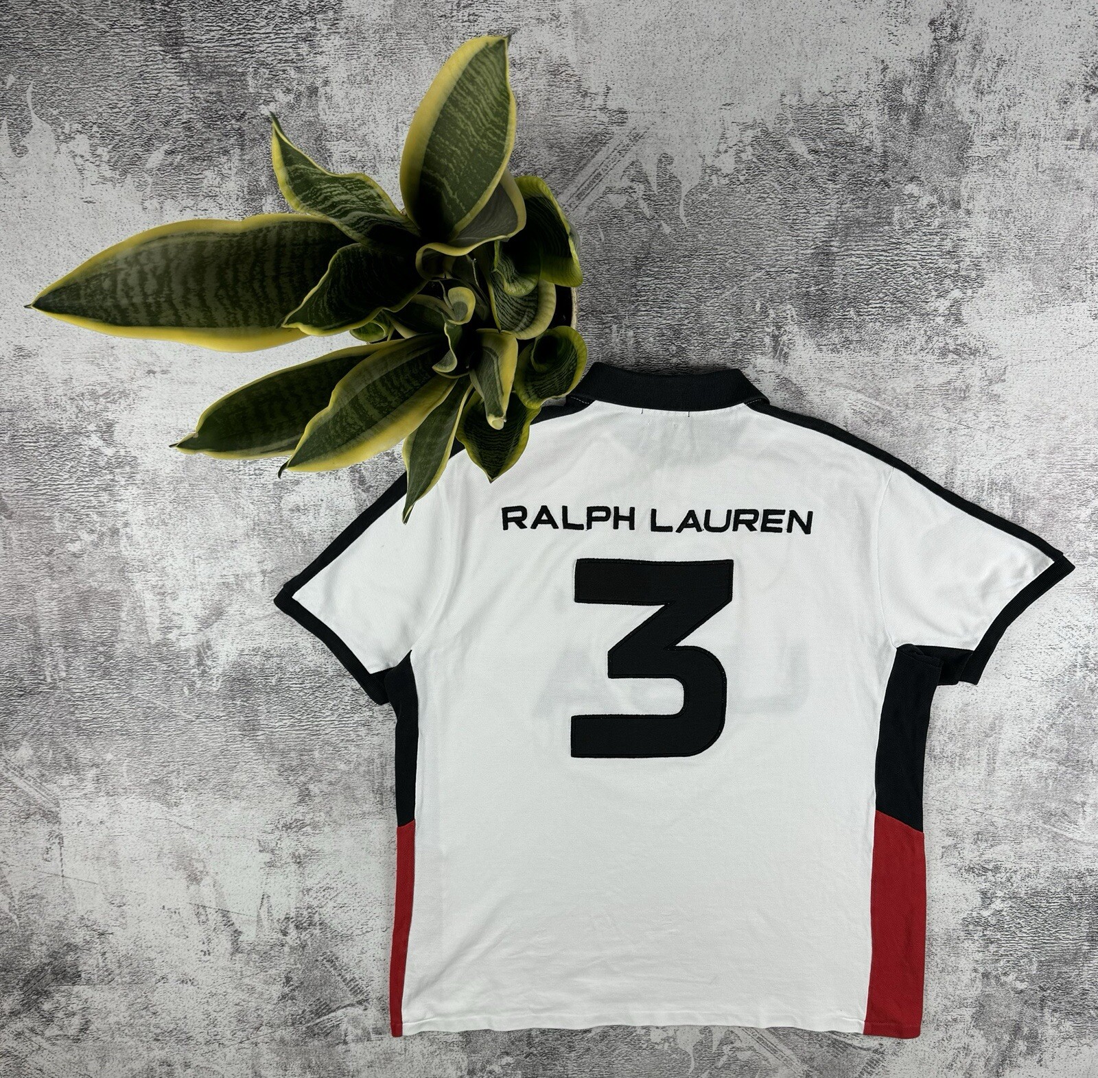 Vintage Polo Ralph Lauren USA Flag Hip Hop Rap Big Pony White Y2K T Shirt Tee gallery