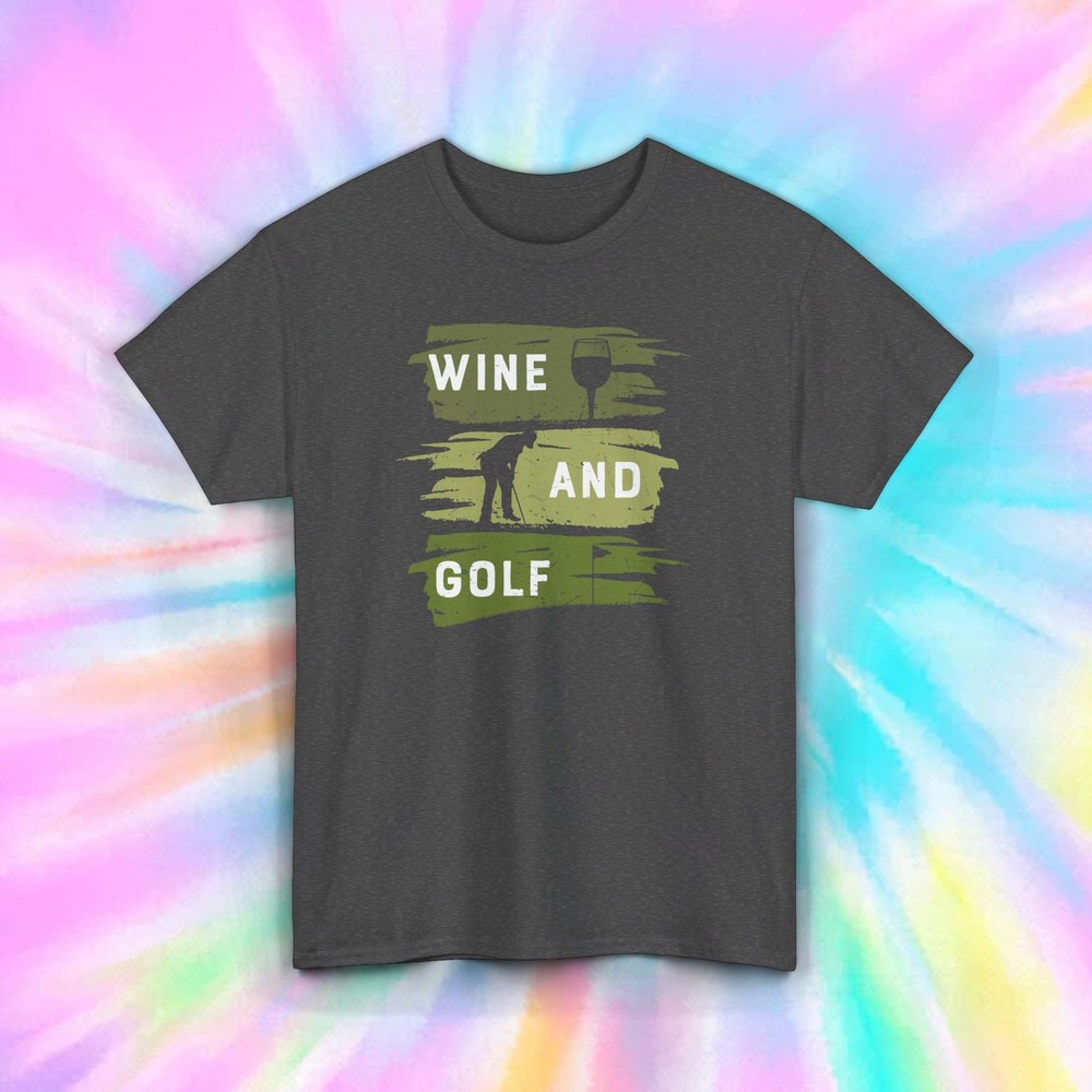 Wine and Golf Tee | Funny Golfing Shirt | Wine Lover Gift | Golfer Humor