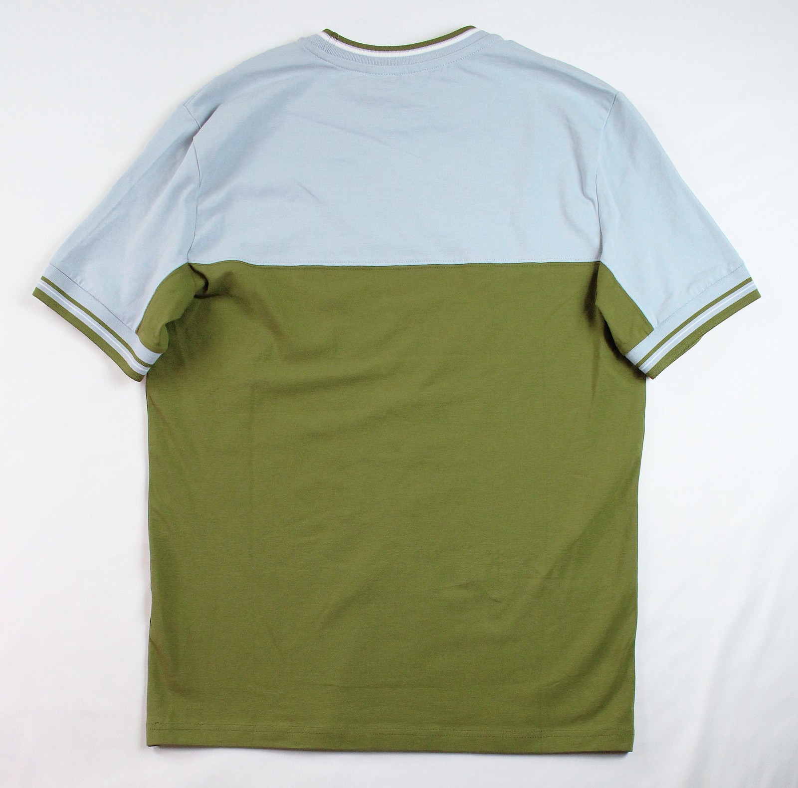 Ben Sherman T Shirt Mens Small Green Blue Colorblock Cotton Crewneck Casual Tee gallery
