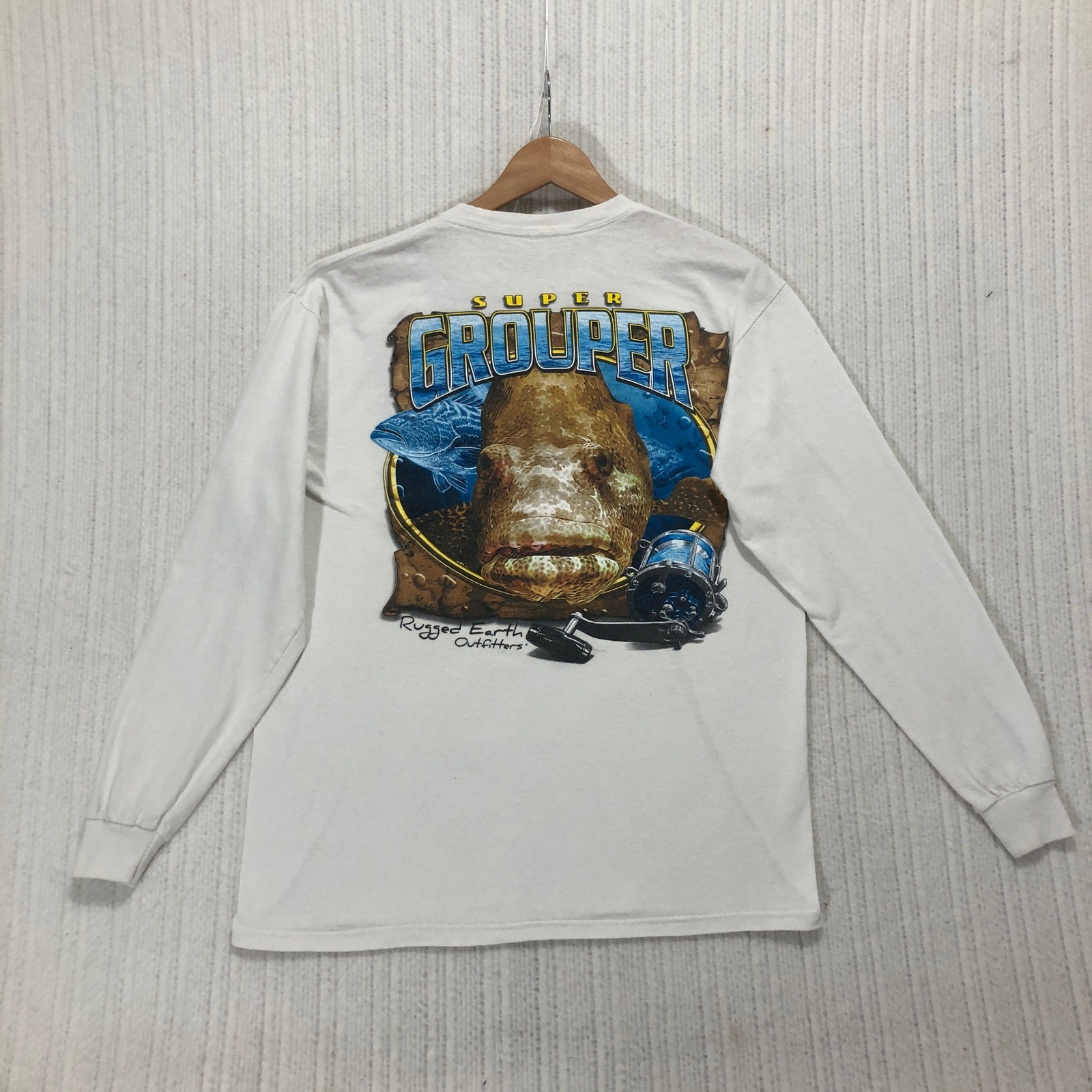 Rugged Earth Outfitters Super Grouper Fishing Graphic Long Sleeve T Shirt gallery