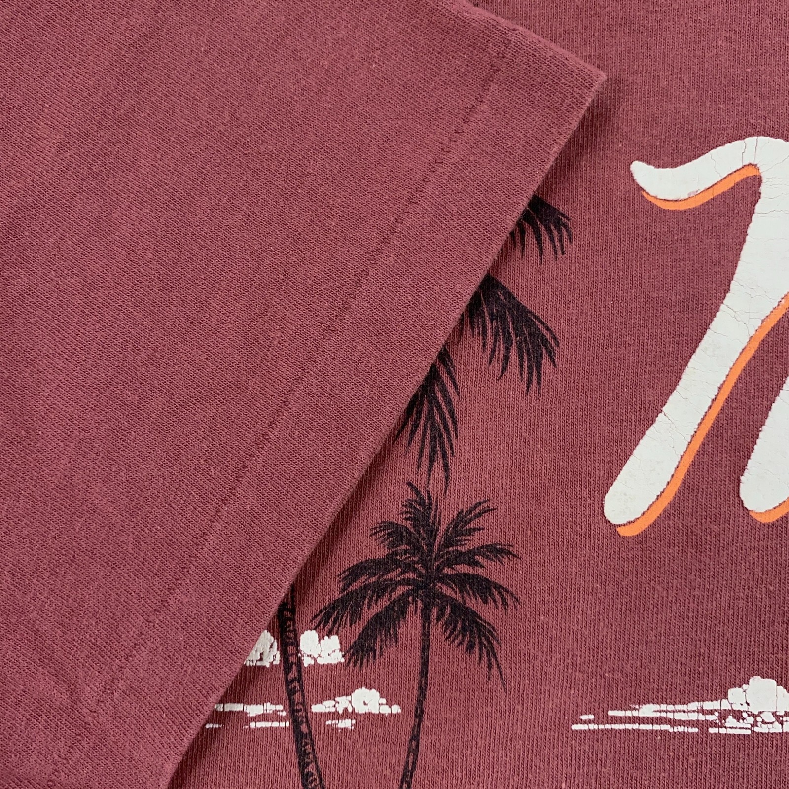 Vintage Maui Sunset T-Shirt Mens Medium Beach Palm Tree Sailboat Surf 90s USA gallery