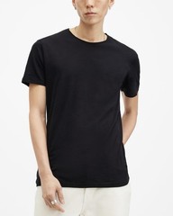 ALLSAINTS Figure SS Crew Men’s Black Cotton Jersey Logo Crewneck T-Shirt M