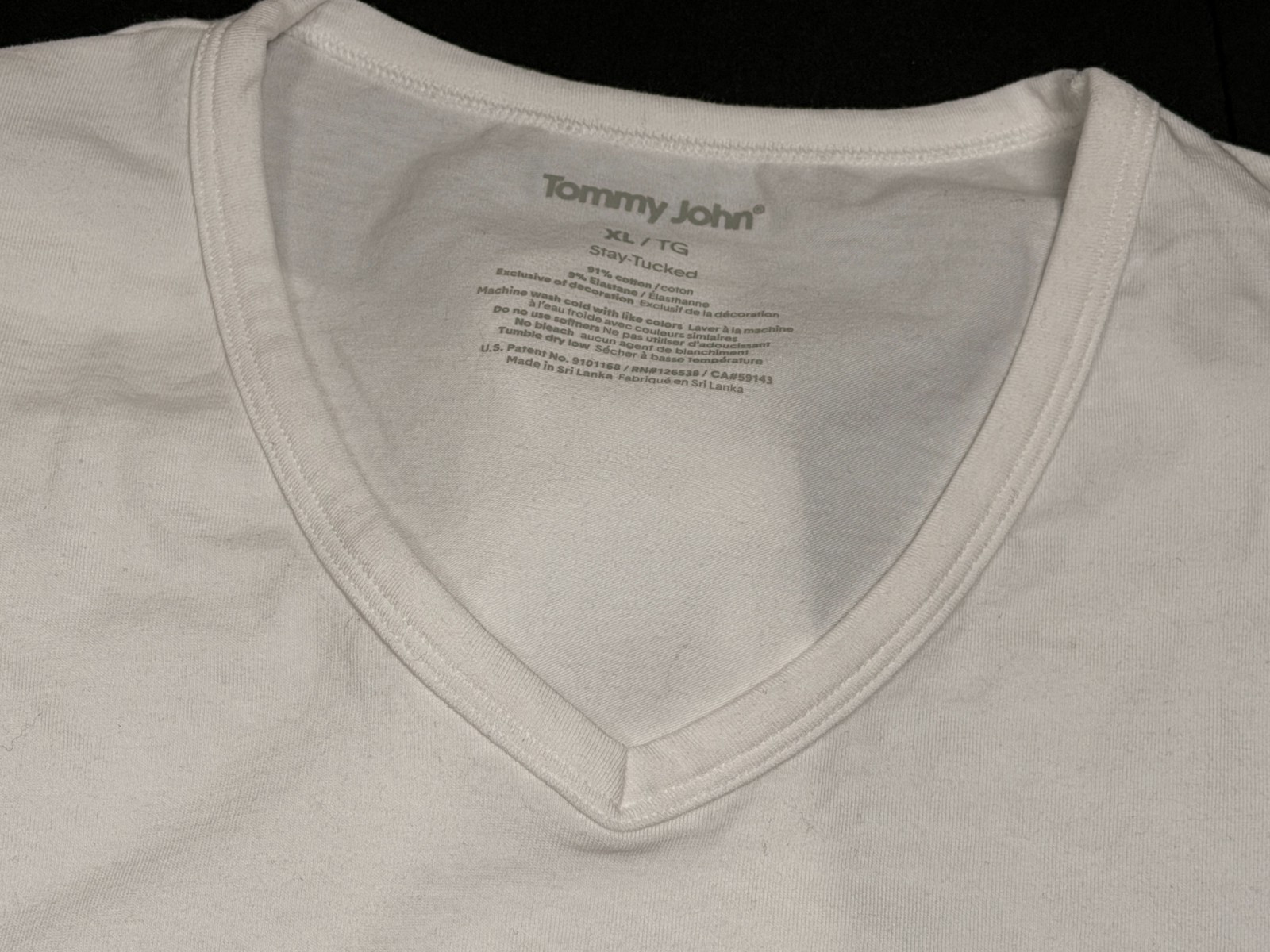Tommy John Basics Stay-Tucked High V-Neck Undershirt Size XL - 2 Shirts gallery