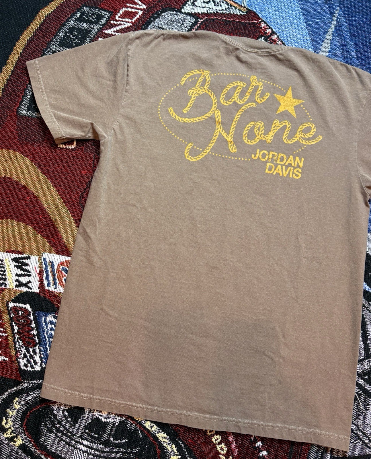 Jordan Davis Shirt Bar None Men Large Country Music Brown Official Merch gallery