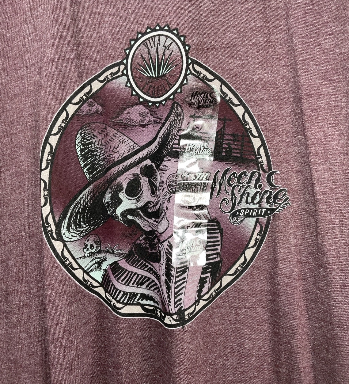 NWT Men’s Brad Paisley Moon Shine Spirit Viva La Tequila T-shirt Burgundy Medium gallery
