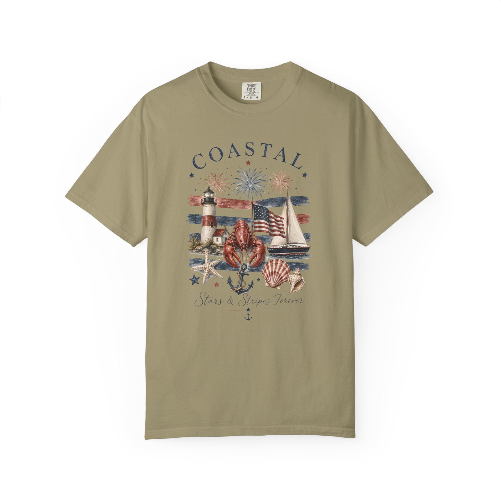 Coastal 1776 America Shirt Patriotic Beach Americana, American Patriotic Day Tee gallery