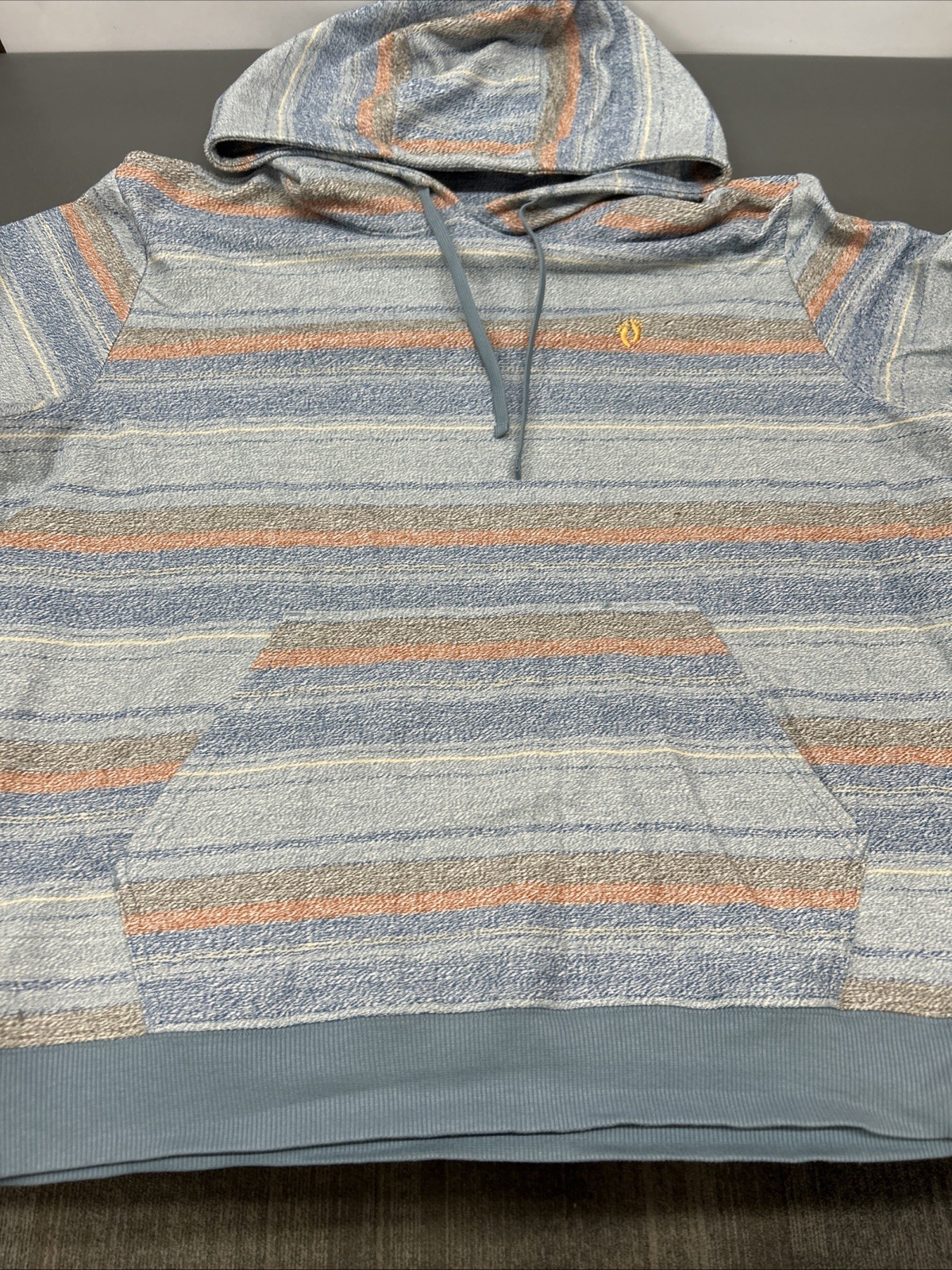 Vintage Hang Ten Hoodie Mens Medium Stripe Pullover Retro Kangaroo pocket Y2K 90 gallery