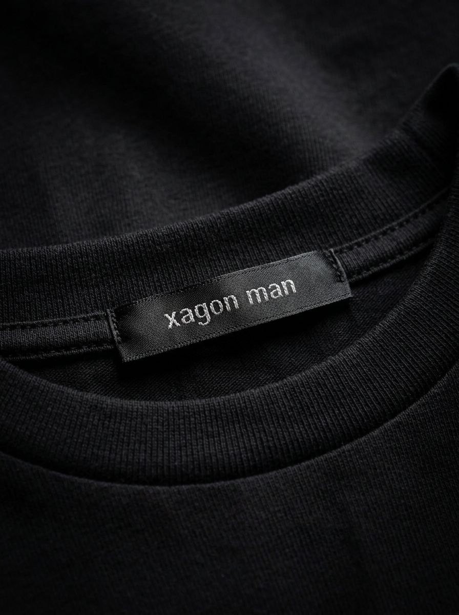 Xagon Man Balck Cotton T-shirt Made in Italy Size M gallery