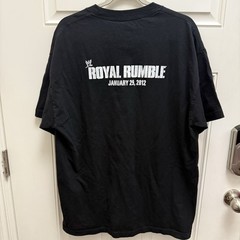 Royal Rumble January 2012 Crew WWE Wrestling T Shirt Black Size XL