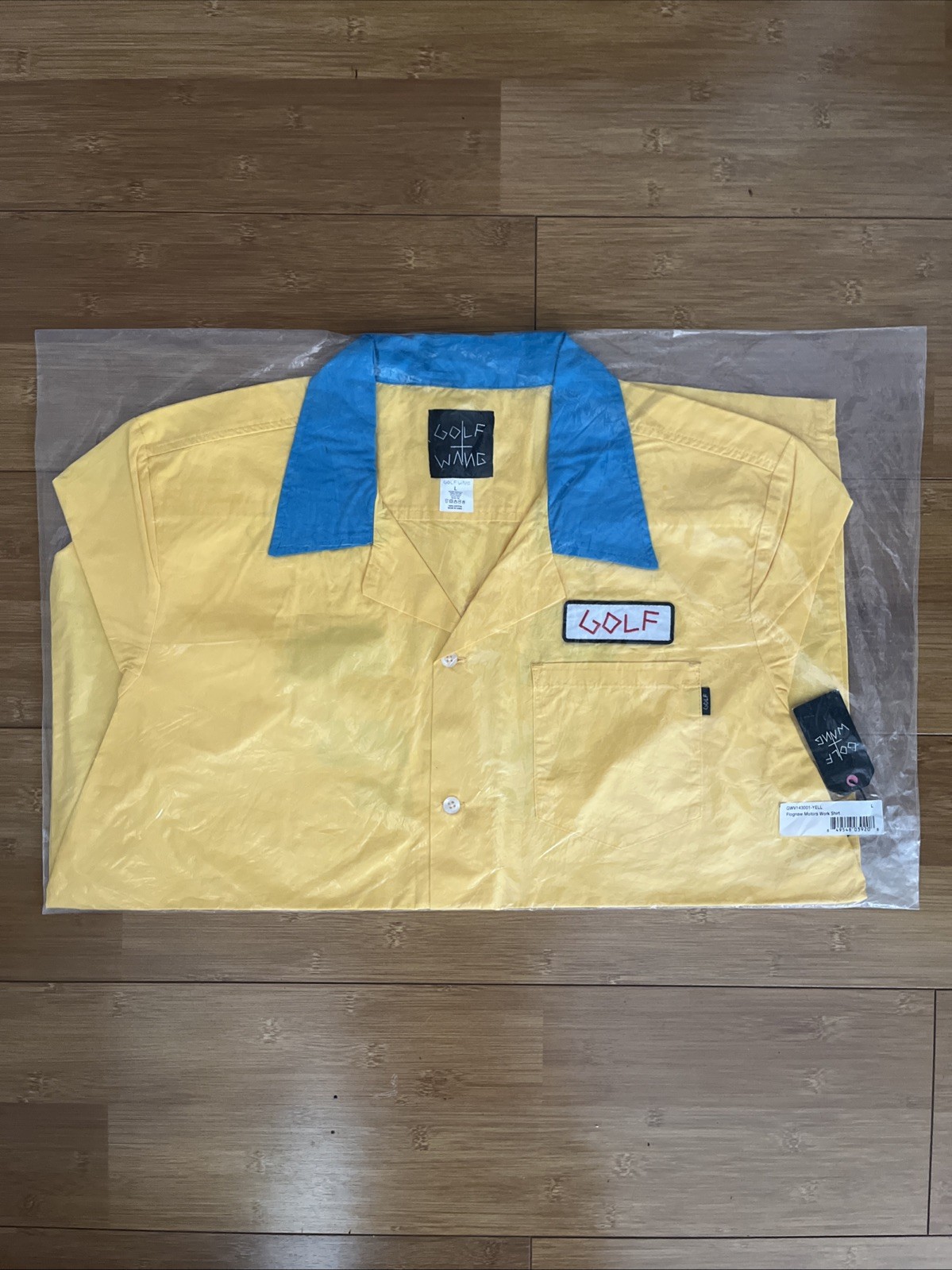 Super Rare Golf Wang Flog Gnaw Motors Shirt Yellow SZ LG - Brand New gallery