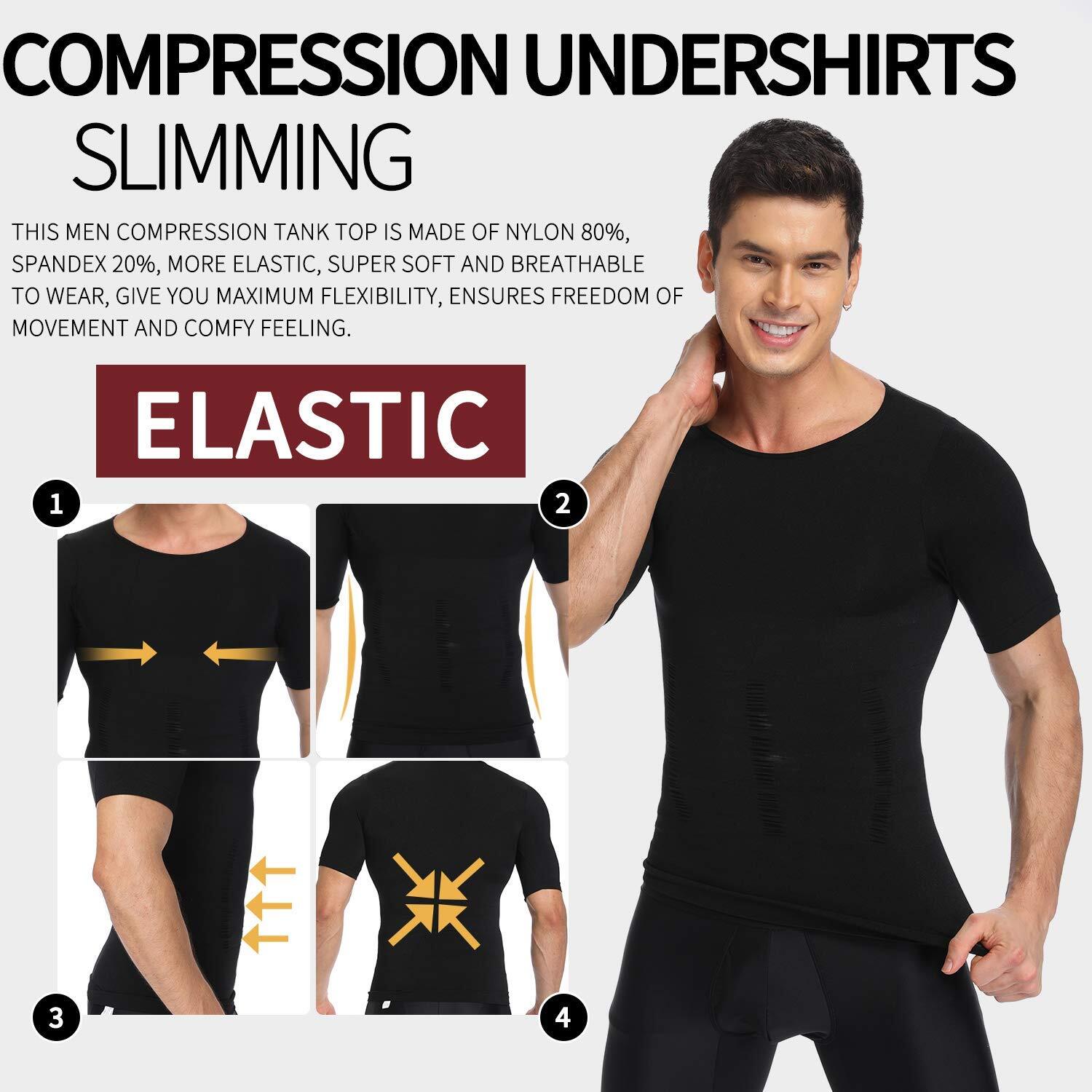 Men Slimming Body Shaper Vest Compression Shirt Gynecomastia Undershirt Tank Top gallery