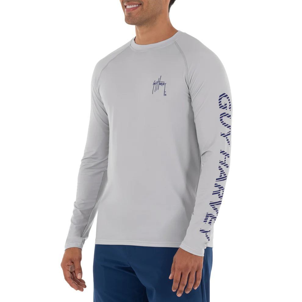 Guy Harvey Men's Slam Down Raglan Performance Fishing Sun Protection Shirt gallery