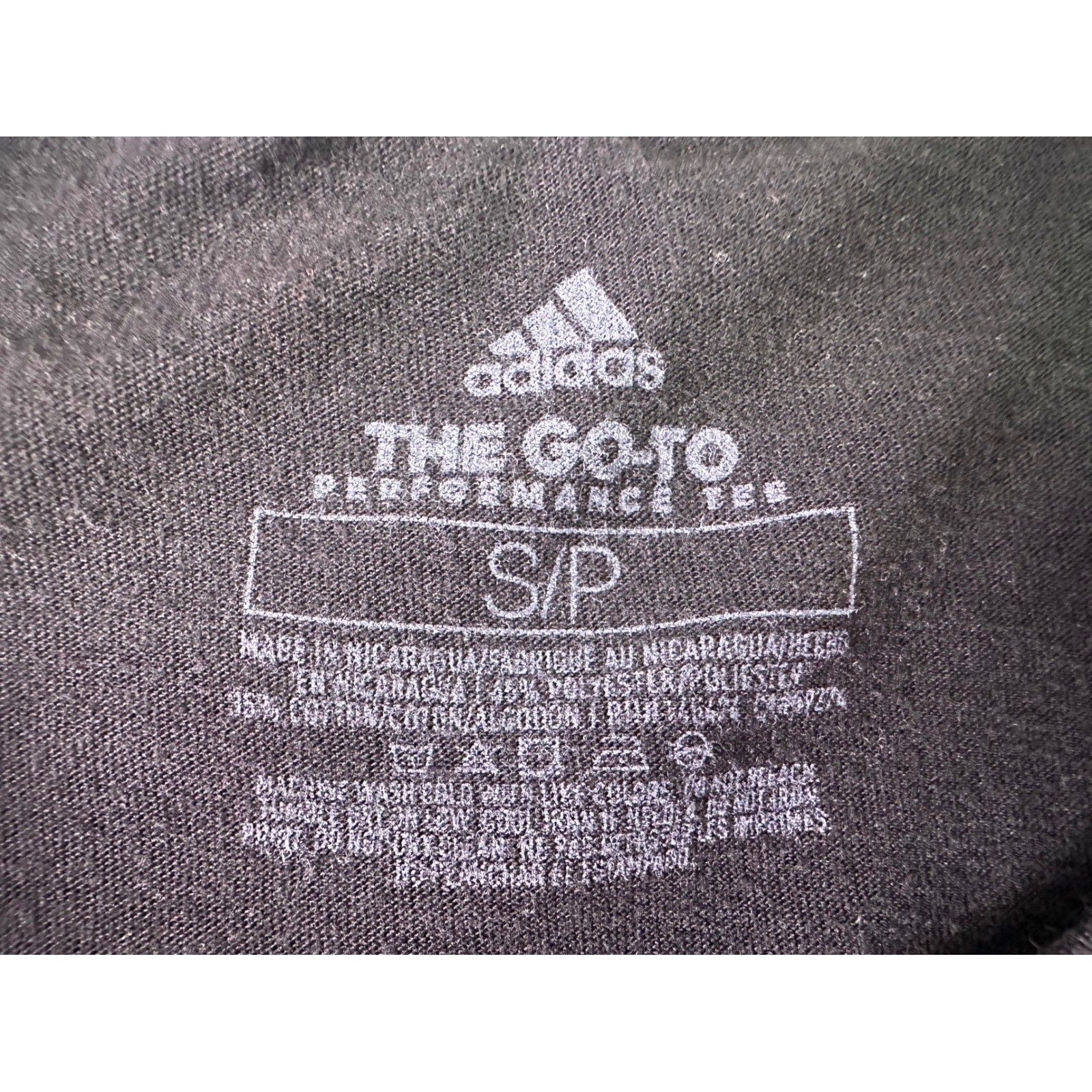 Adidas The Go-To Performance Tee Shirt Mens Small Black Neon Green Climalite S gallery