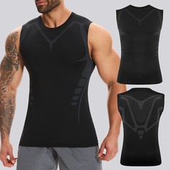Mens Compression Sport Vest Tight Tank Base Layer Sleeveless T-Shirt Singlet Top
