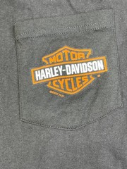Harley Davidson Graphic Pocket Shirt Men M Black Detroit Music Cars Sports 13334