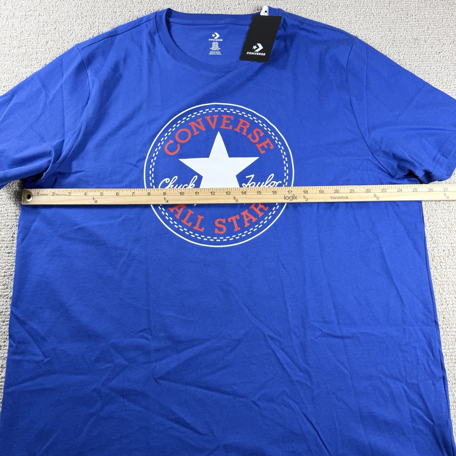 Converse All Star Chuck Taylor Patch Logo T-Shirt Blue Men’s Size XXL gallery