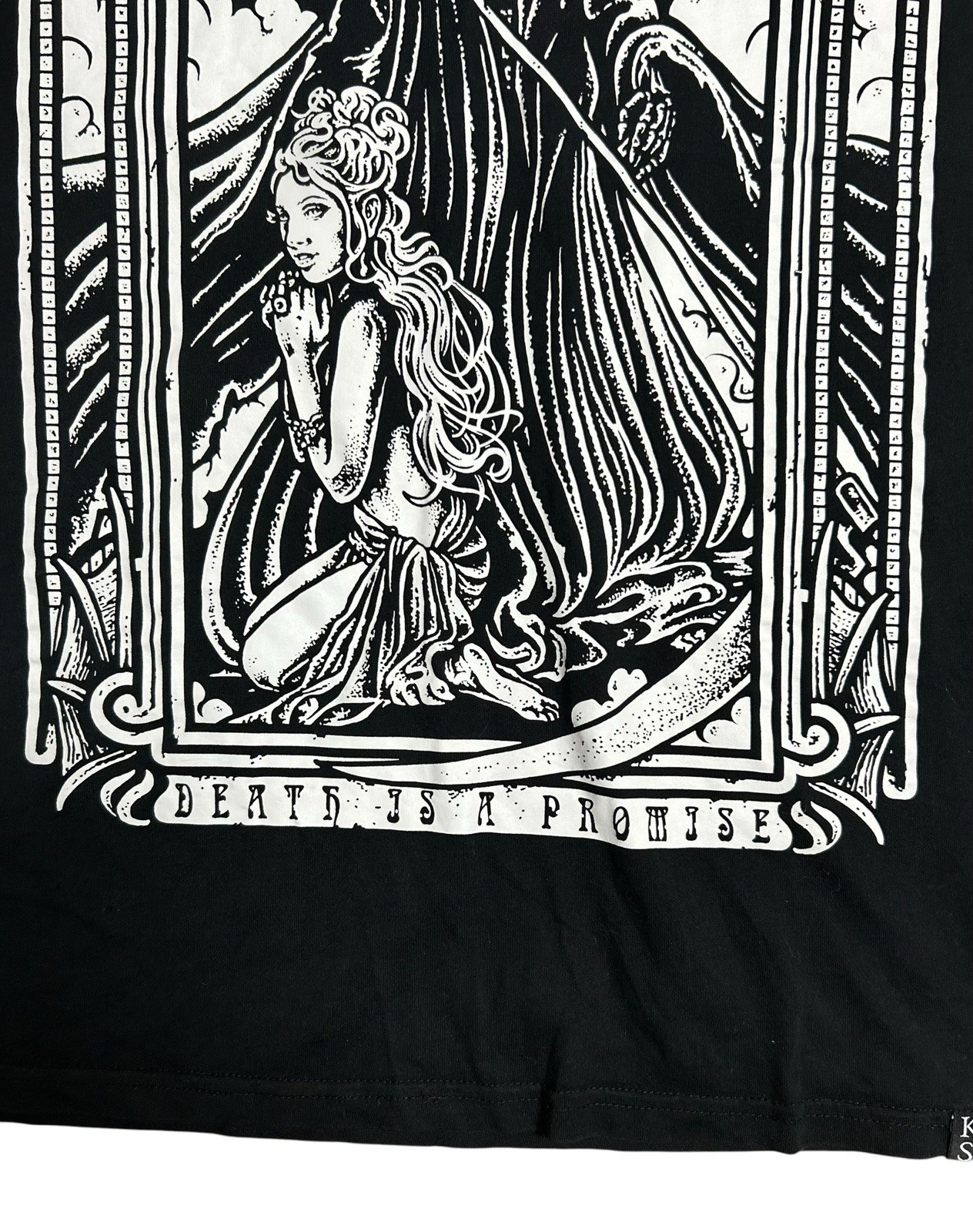 Killstar Grim Reaper Tarot Card Black Short Sleeve Shirt Unisex Adult Large gallery