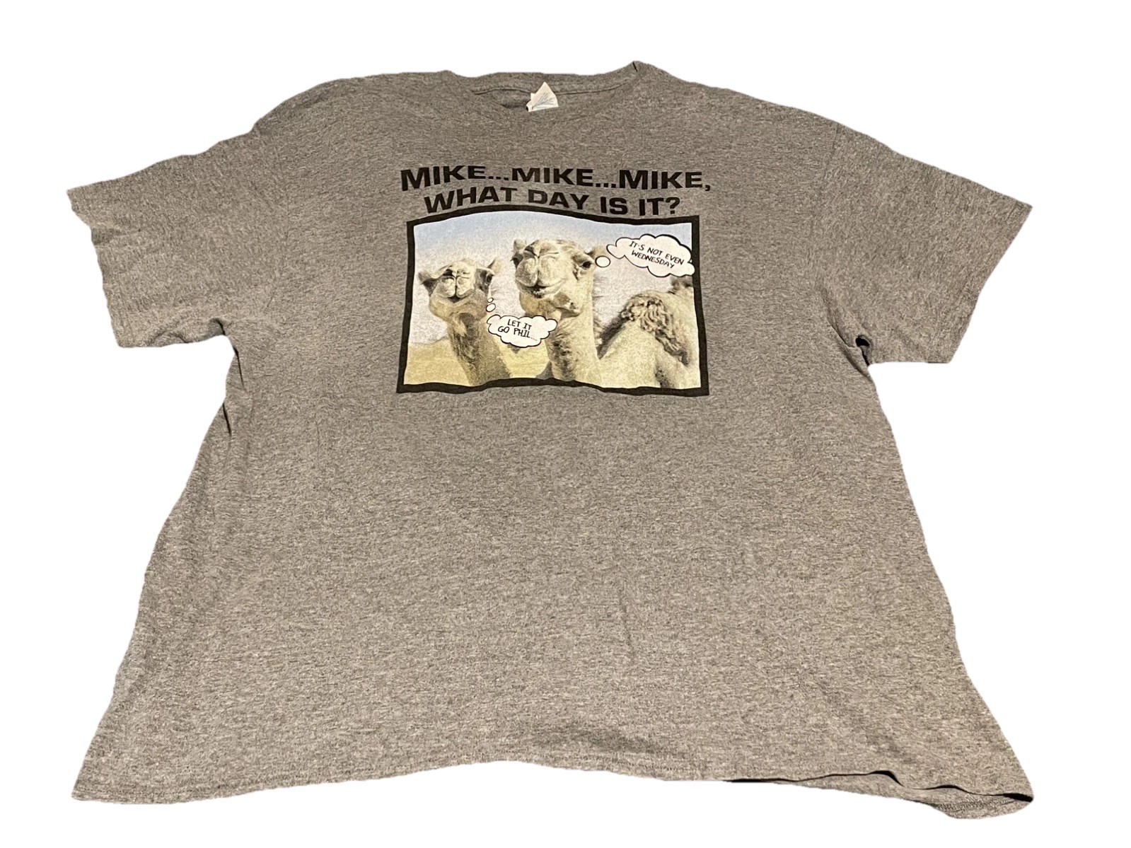 Mike Mike Guess What Day Is It Camel Funny Hump Day Retro Unisex Shirt Geico XL gallery
