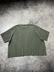 🔥ISSEY MIYAKE PLEATS PLEASE STYLE 00’S VINTAGE CROPPED UNBRANDED T SHIRT JAPAN