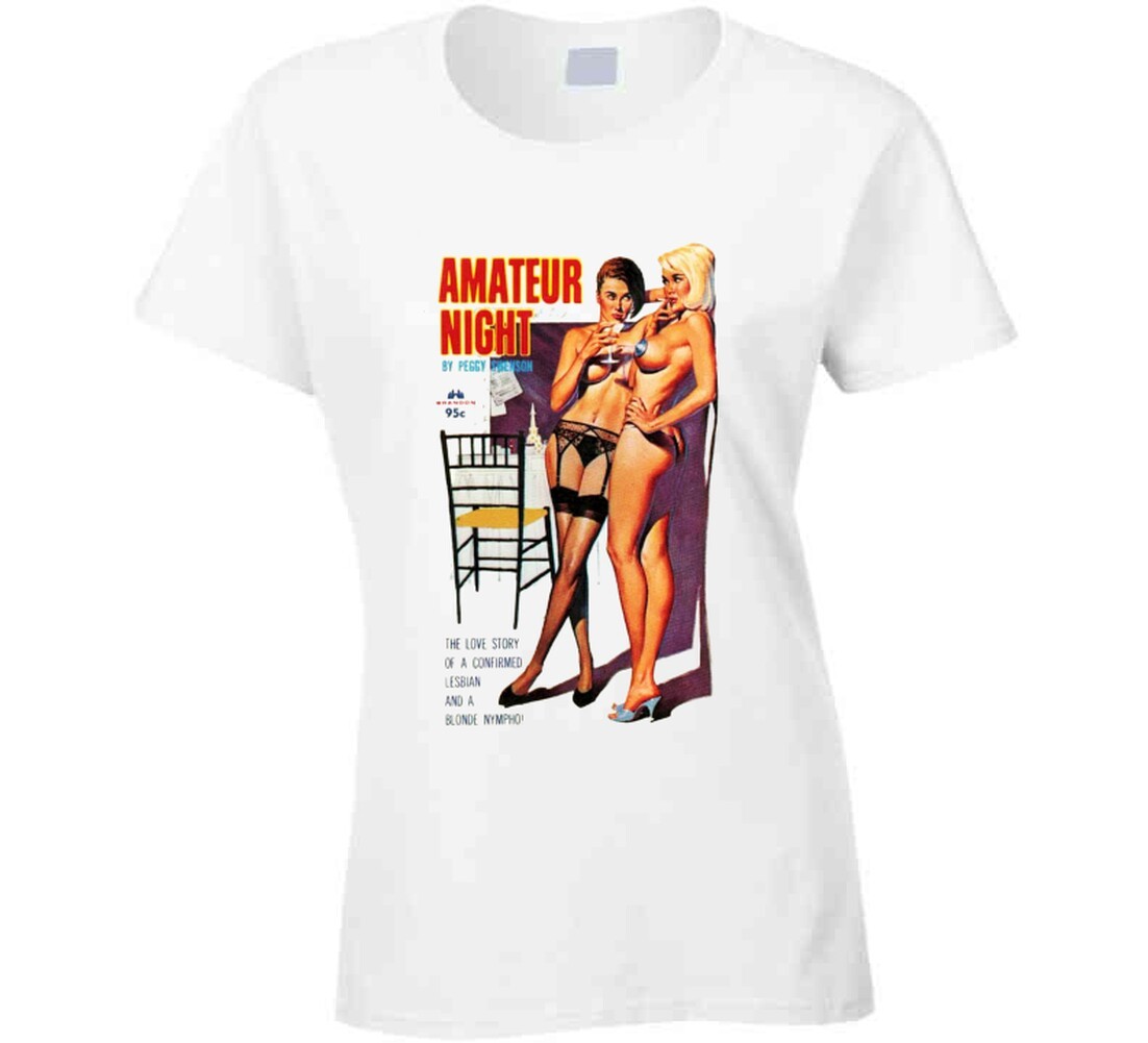 Amateur Night Strippers Burlesque Tee White Retro Vintage T-shirt Adults Only gallery