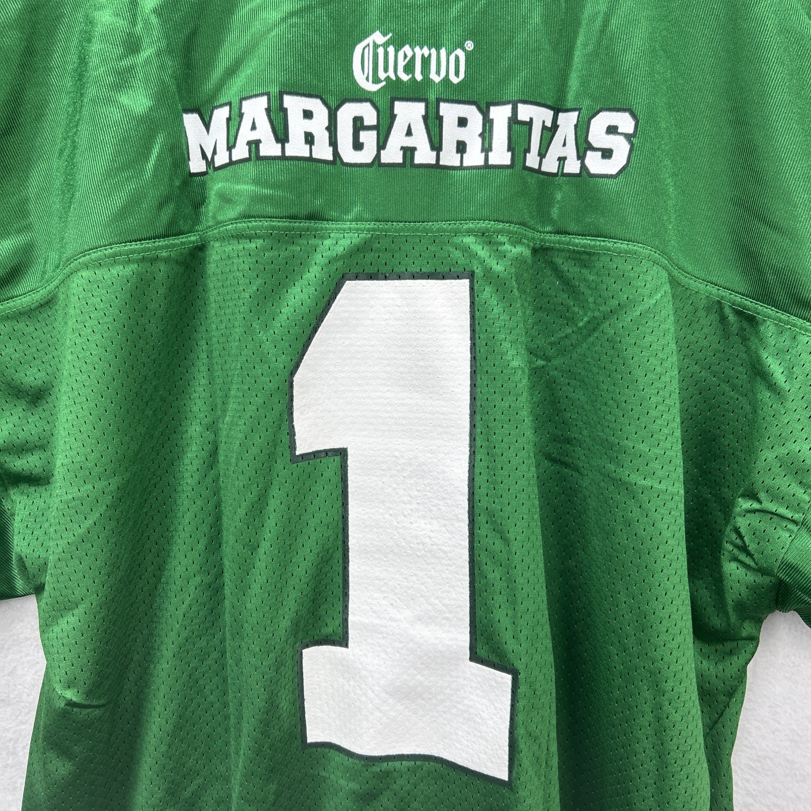 Vintage Jose Cuervo XL Shirt Jersey Green Football Promo Tequila Margarita gallery