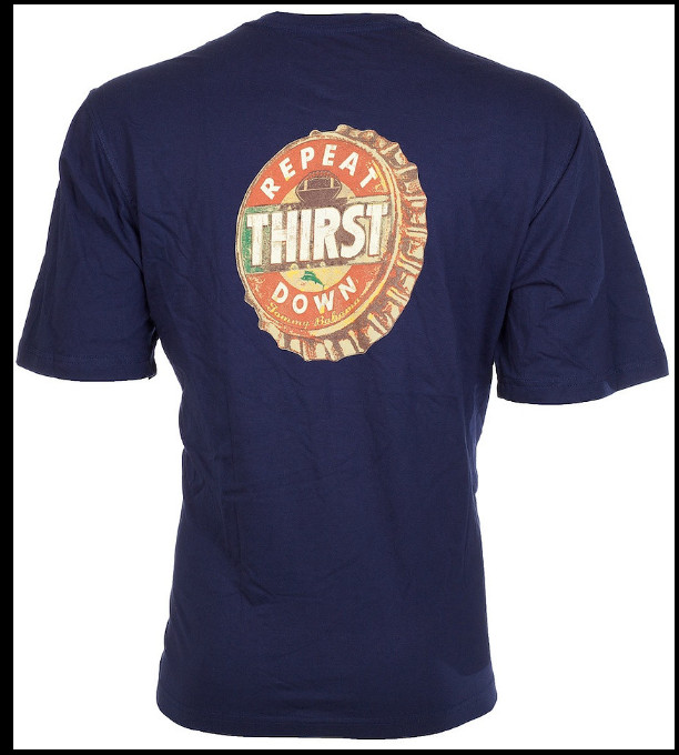 $45 TOMMY BAHAMA Navy Blue FOOTBALL BEER Relaxed Fit Short Sleeve T-shirt NWT gallery