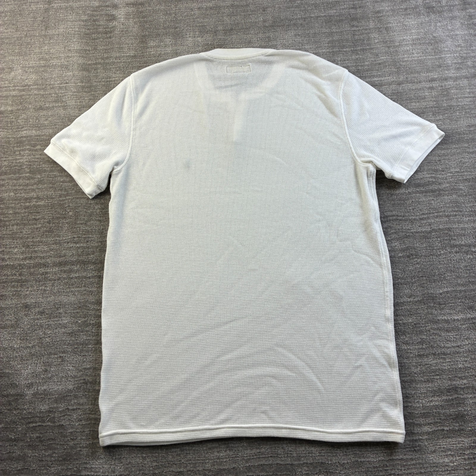 Polo Ralph Lauren Shirt Mens Large White Henley Thermal Sleepwear Waffle Knit gallery