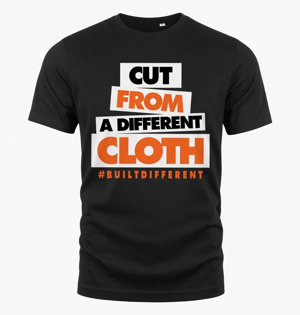 Built Different Cut From A Different Cloth T-Shirt Gym Motivation gallery