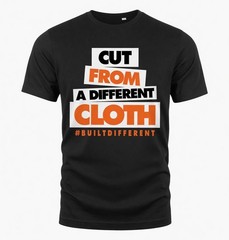 Built Different Cut From A Different Cloth T-Shirt Gym Motivation