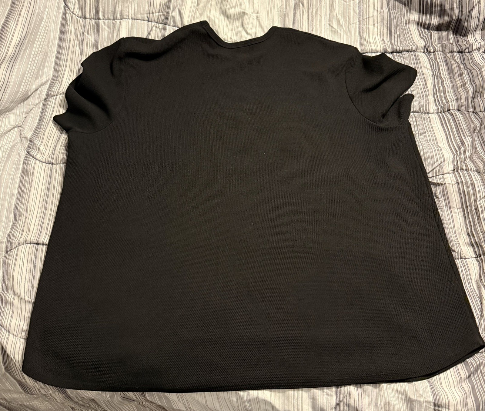One Bone Bullet Men's 7XL Black Short Sleeve Shirt, Wrinkle-Free, Waffle Tee gallery