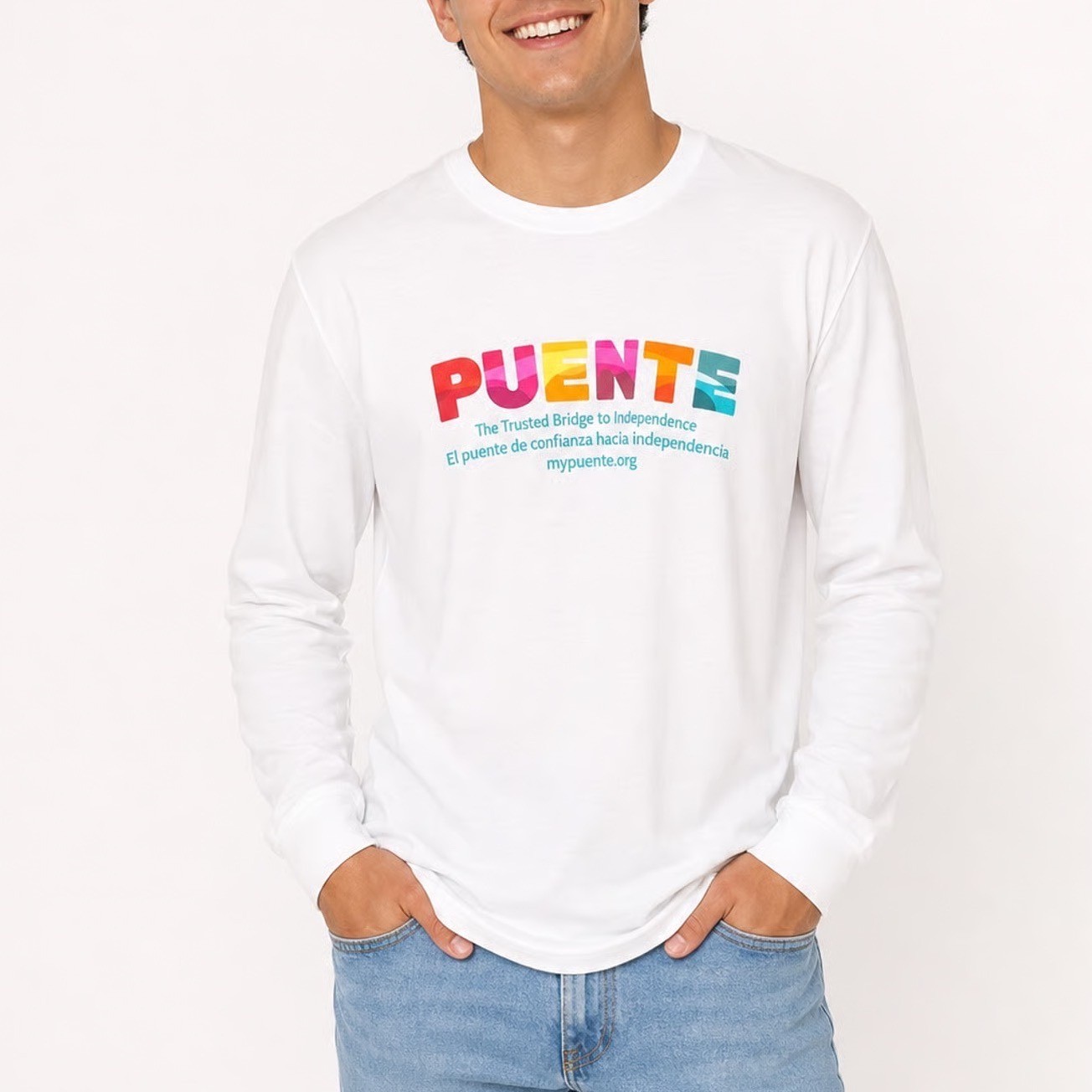 District Perfect Tri Puente Graphic Long Sleeve Tee White Large gallery