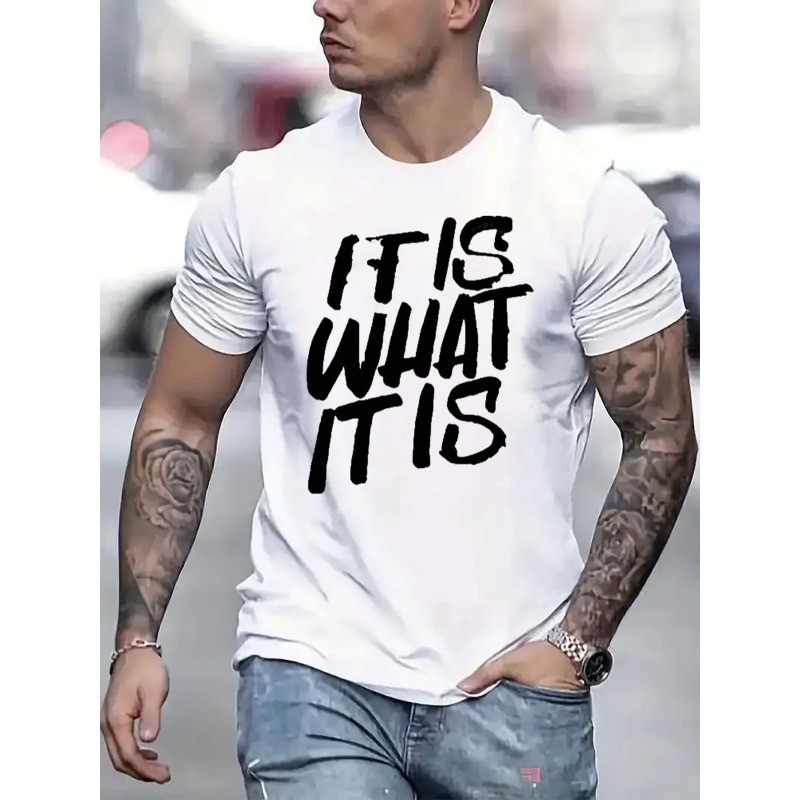 It Is What It Is Funny Quote Graphic T-Shirt Casual Unisex Tee gallery