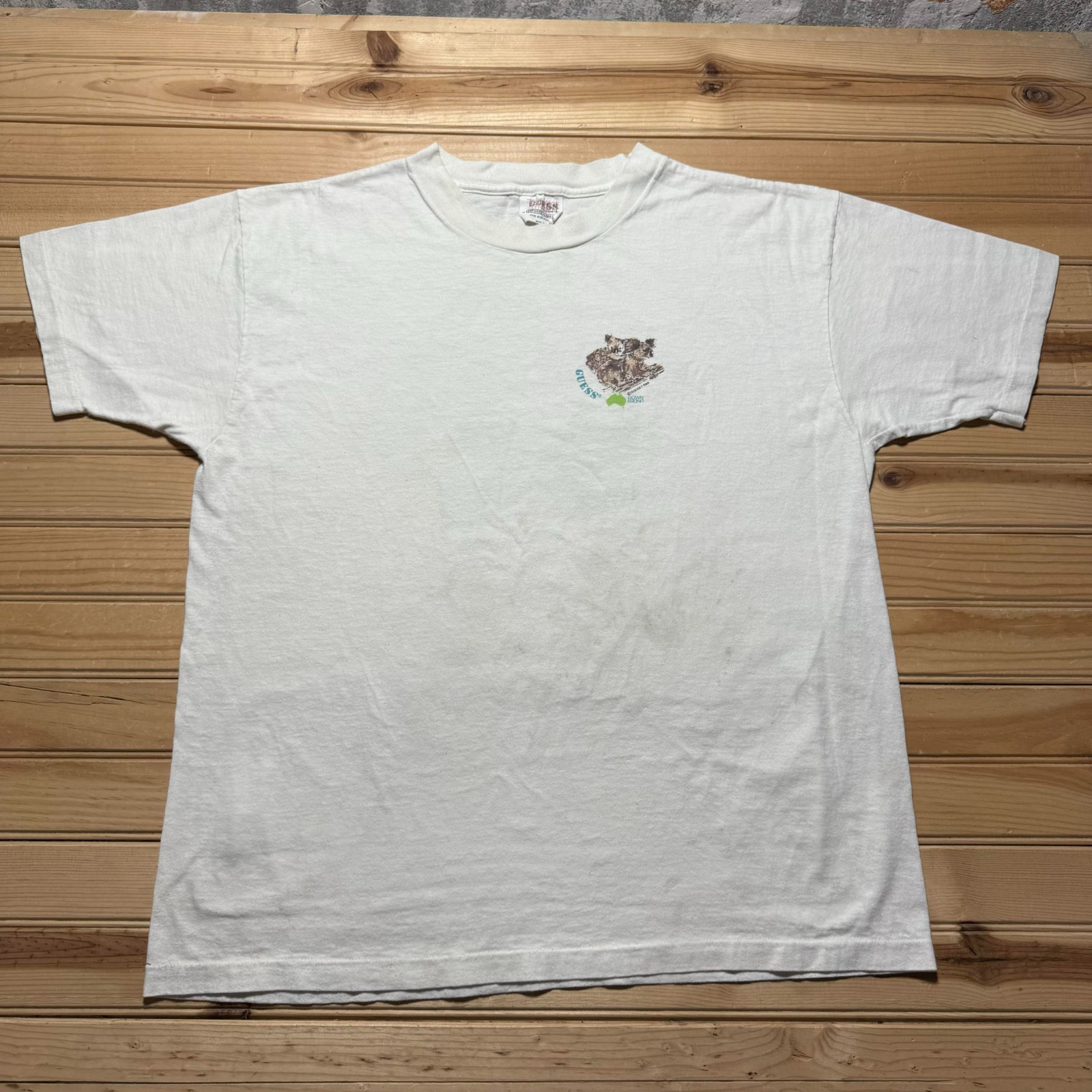Vintage 80s 1989 Guess Koala Australia Down Under Single Stitch Shirt One Size gallery