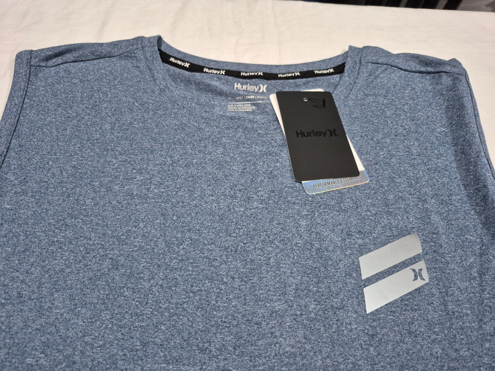 Hurley Men's Exist Breathe Performance Tank top Poly Gladiator Submarine Blue gallery