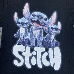 Disney Lilo And Stitch Shirt M Medium Black Stitch Logo Shirt Live Action New