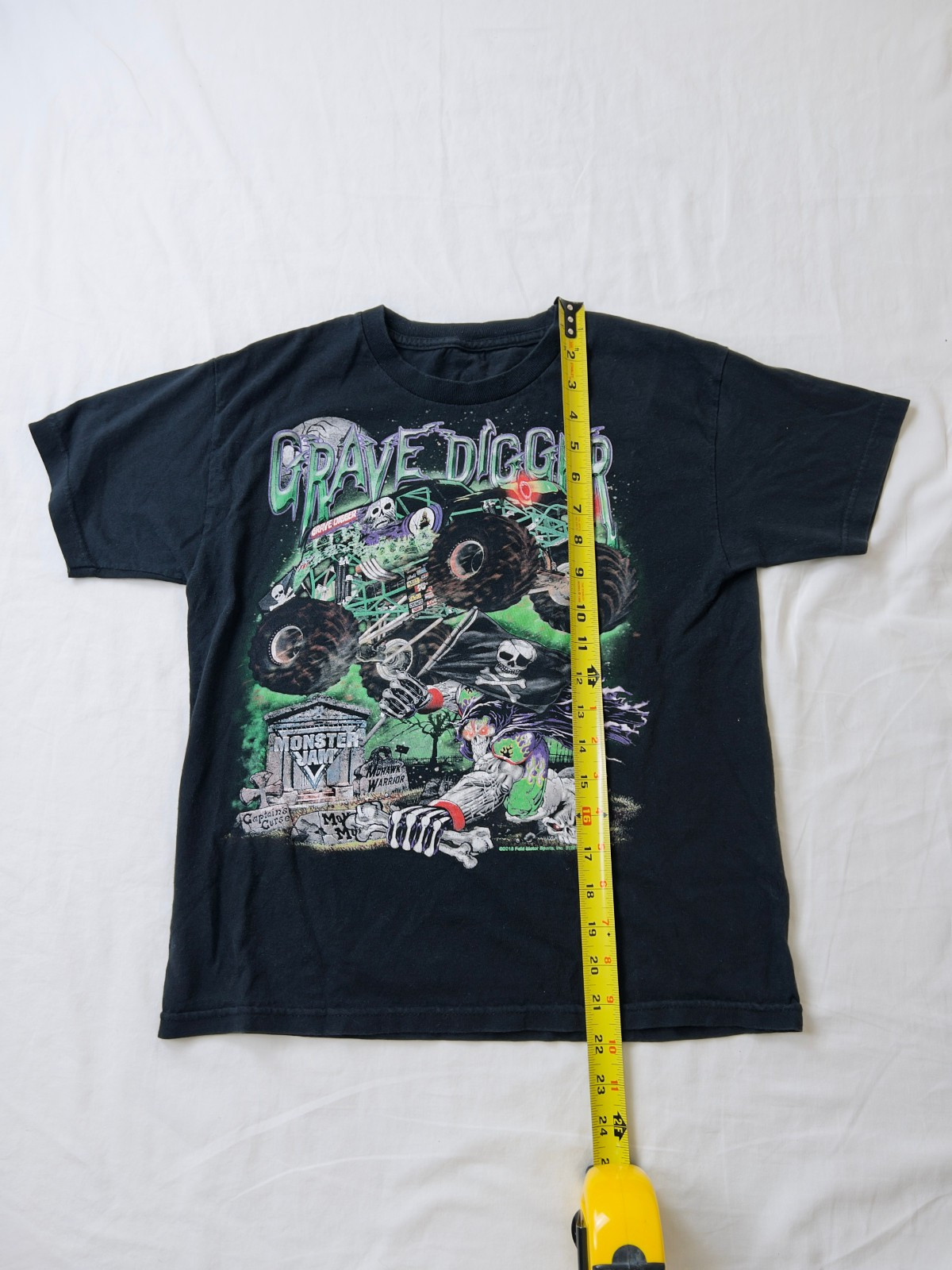 Gravedigger Skull Monster Truck 2015 Black T Shirt SEE MEASUREMENT gallery